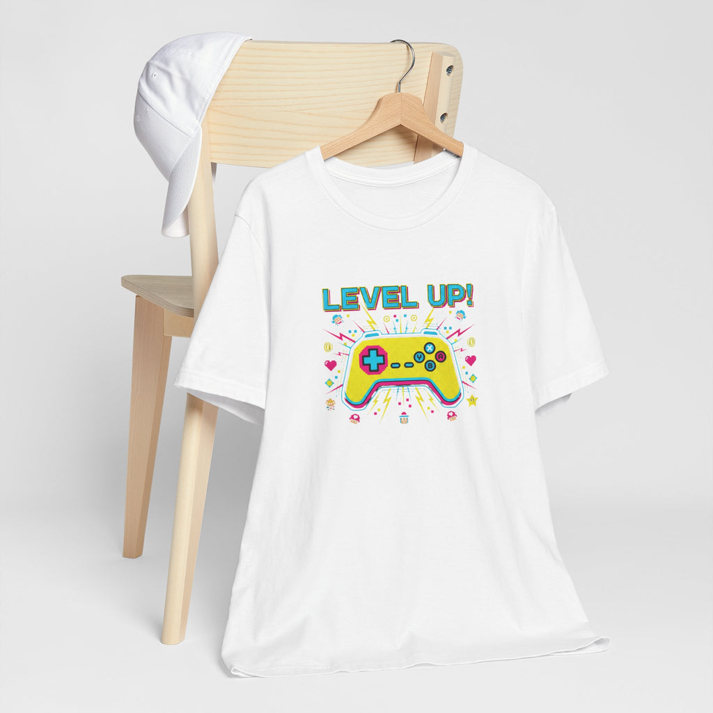 Pixel Art Controller Tee — "Level Up!" Retro Gamer T-Shirt