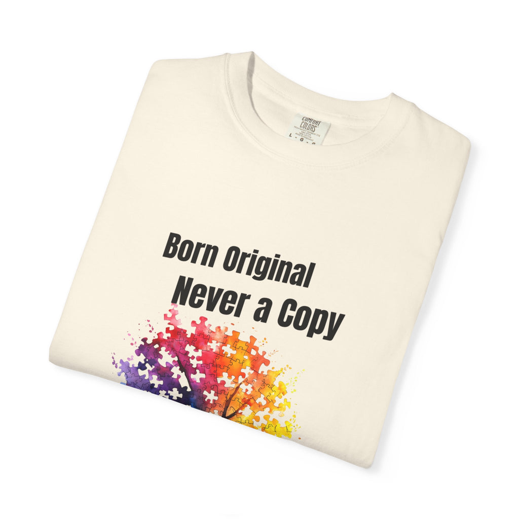 Born Original Never a Copy T-Shirt — Rainbow Tree Graphic Tee