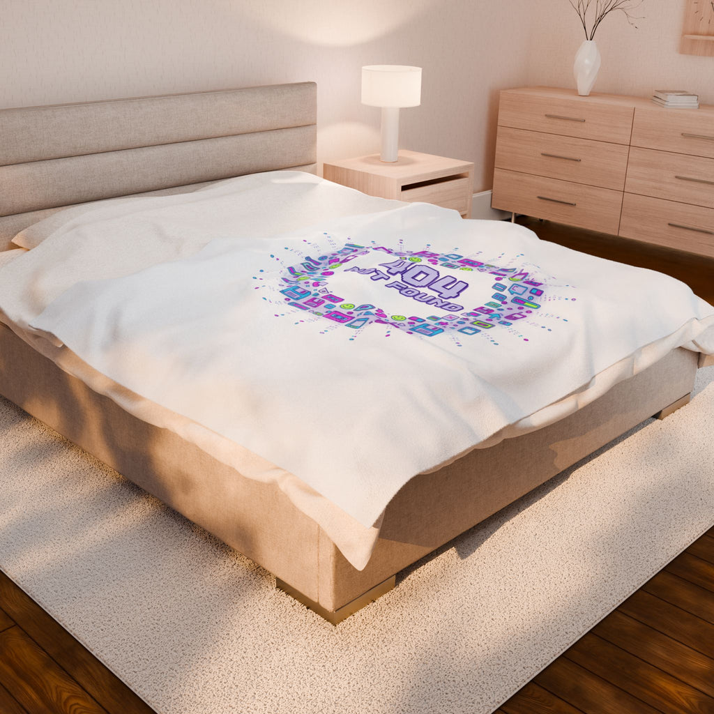404 Not Found Pixel Ring Blanket | Y2K Retro Tech, Virtual Pet Nostalgia