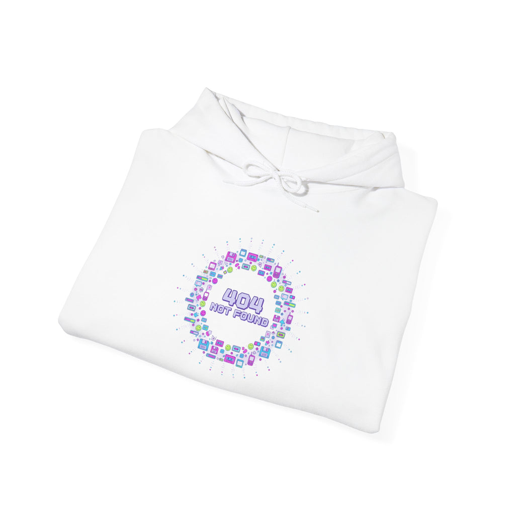 Pixel Popup '404 Friend Not Found' Hoodie | Y2K retro tech, virtual pet nostalgia