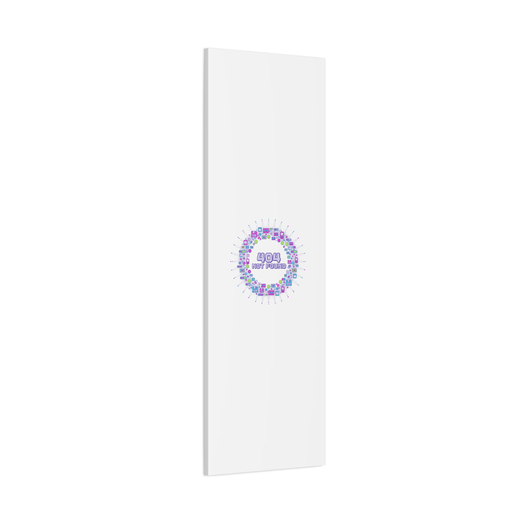 404 Not Found Pixel Circle Canvas | Retro Tech Poster, Y2K Error Aesthetic