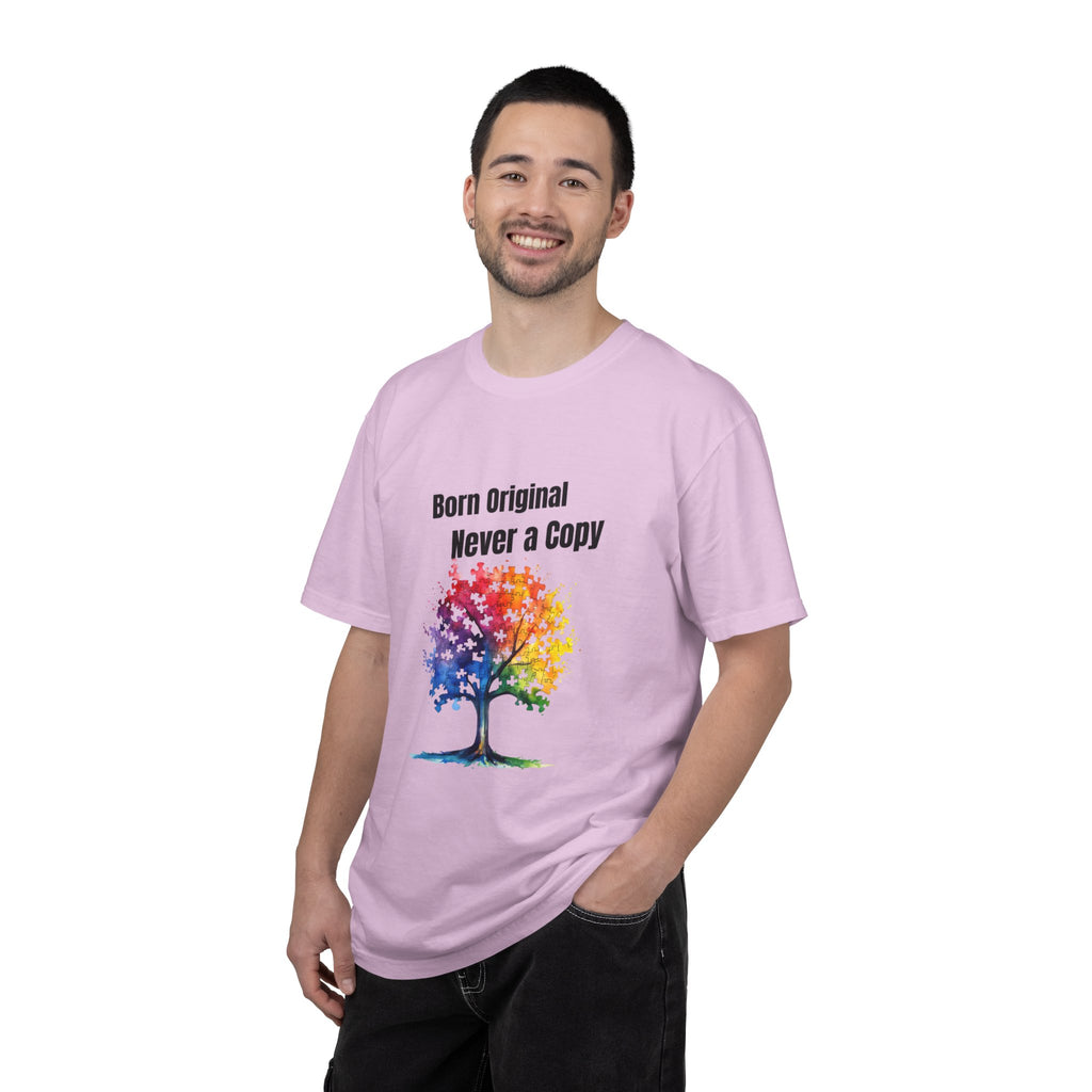 Born Original Never a Copy T-Shirt — Rainbow Tree Graphic Tee