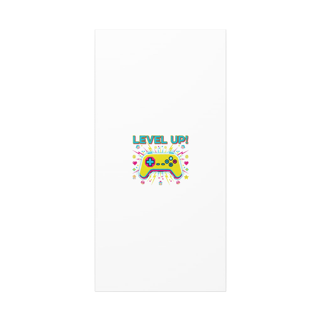Level Up! Pixel Controller Canvas | Gaming Geek Culture, Retro Pixel Art