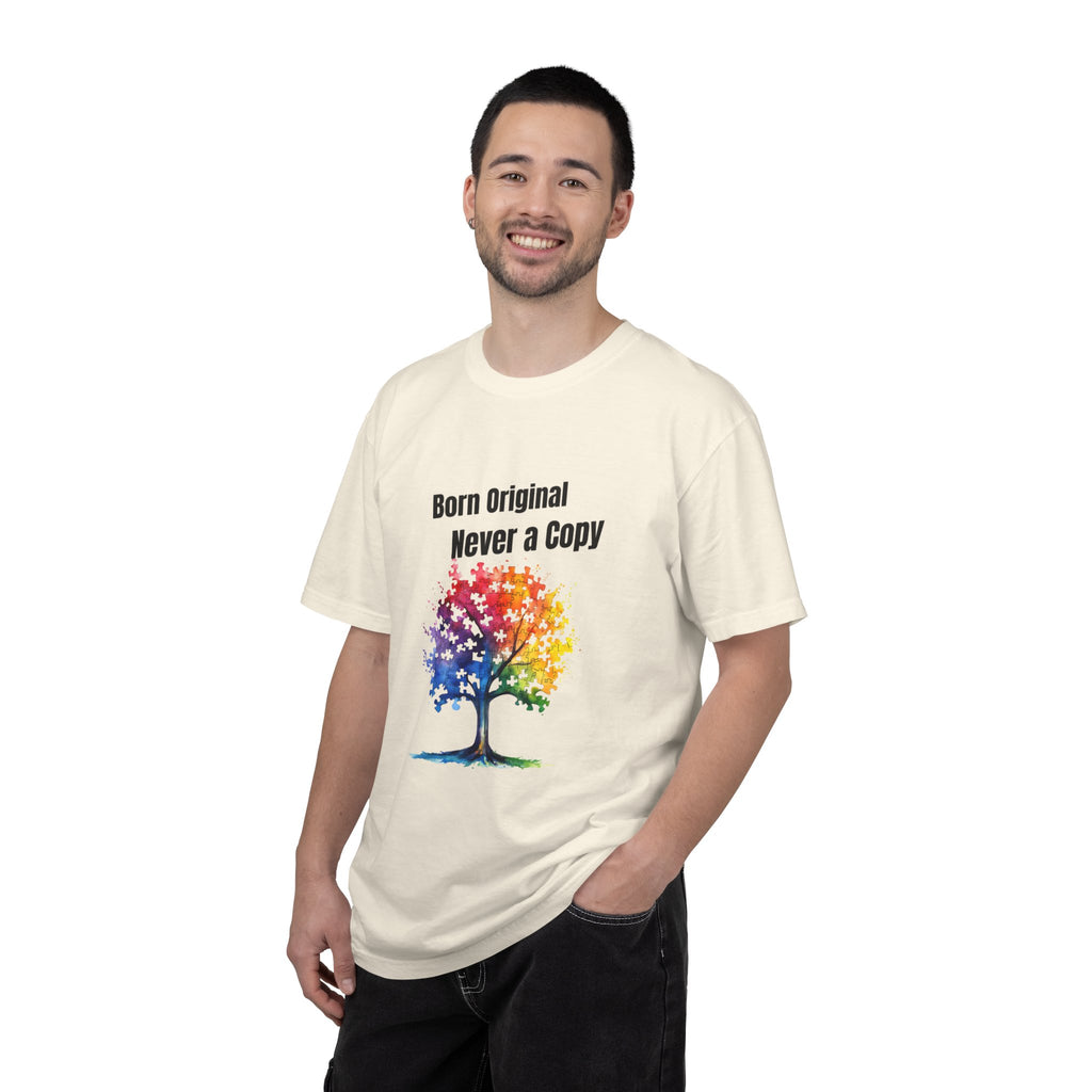 Born Original Never a Copy T-Shirt — Rainbow Tree Graphic Tee