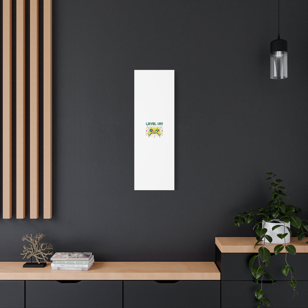 Level Up! Pixel Controller Canvas | Gaming Geek Culture, Retro Pixel Art