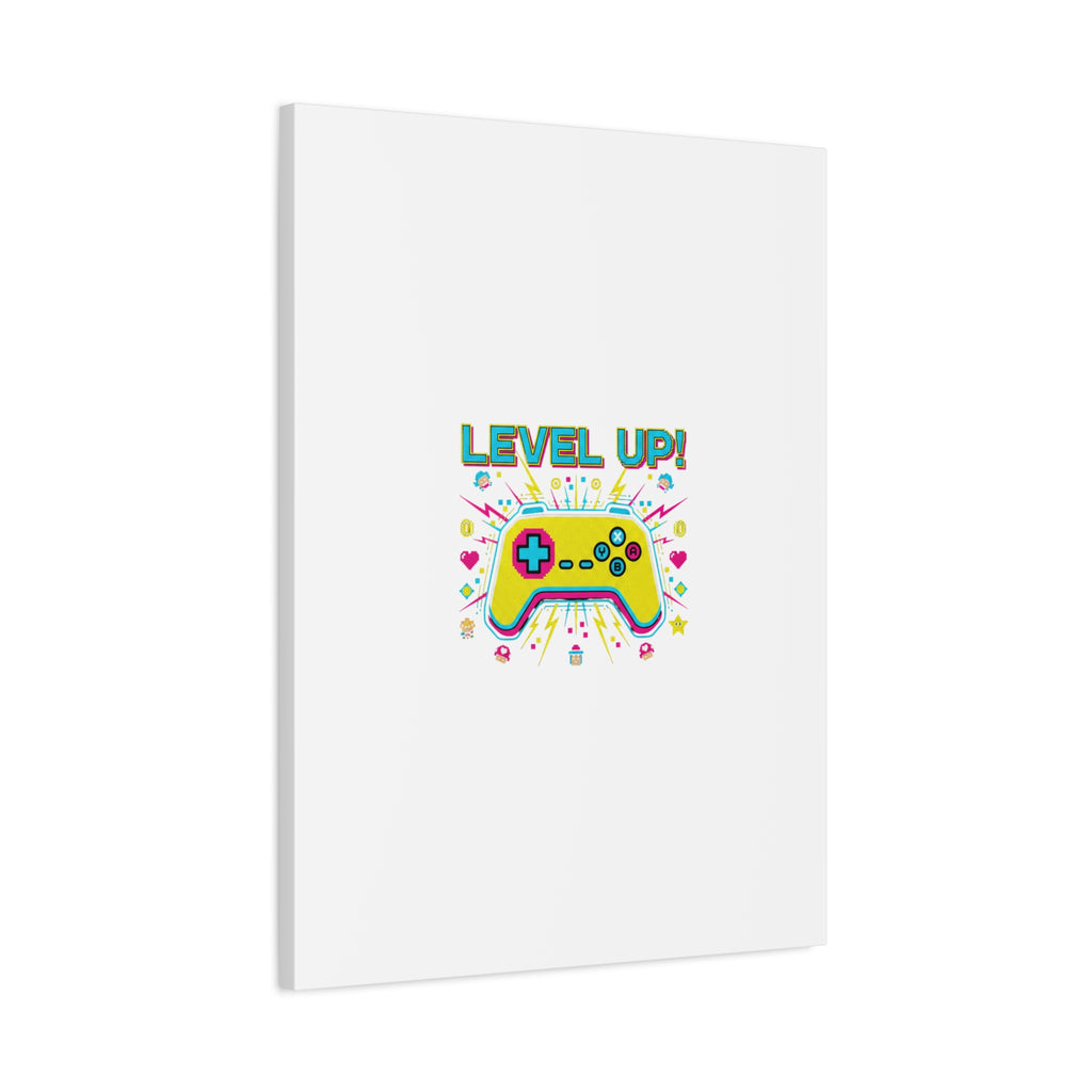 Level Up! Pixel Controller Canvas | Gaming Geek Culture, Retro Pixel Art