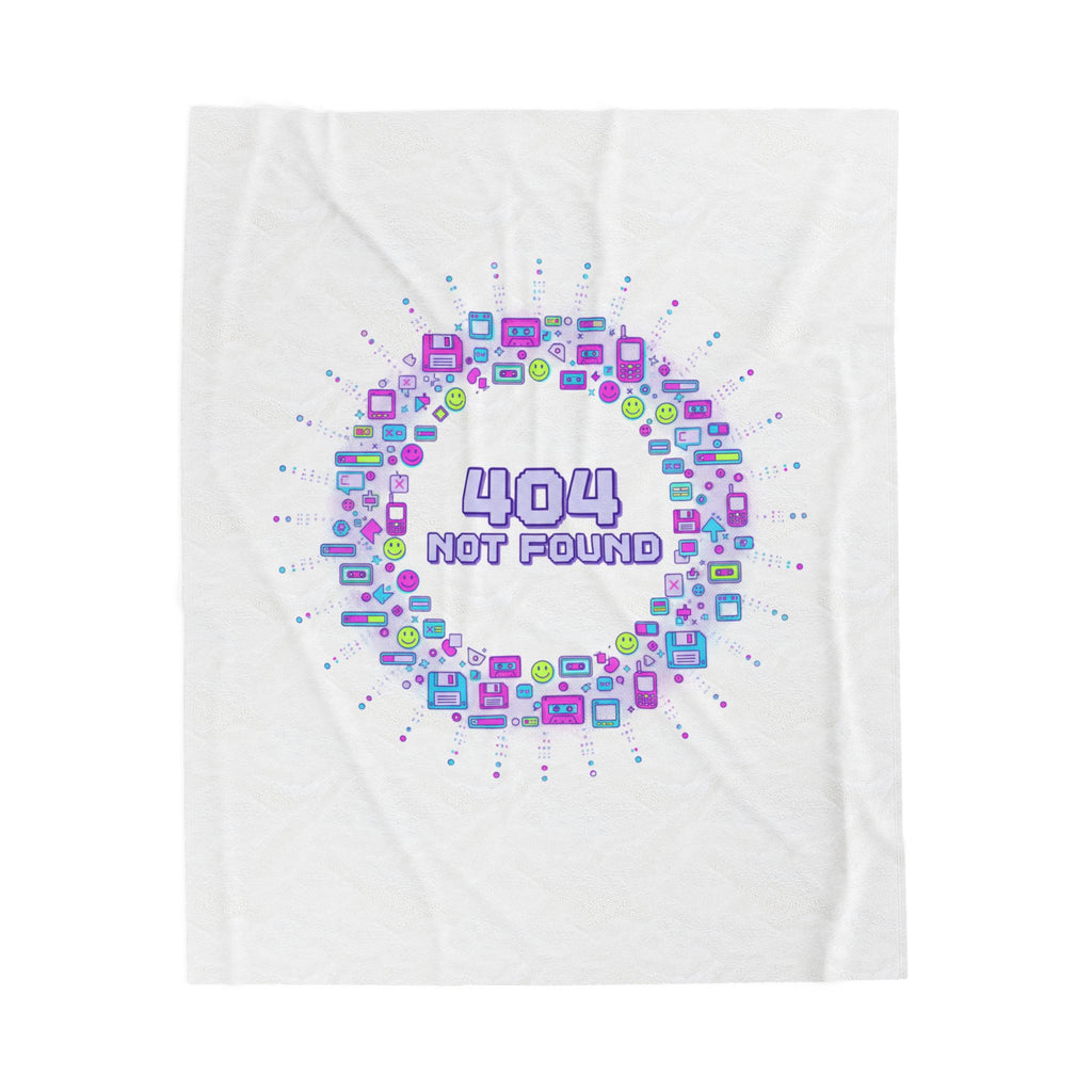 404 Not Found Pixel Ring Blanket | Y2K Retro Tech, Virtual Pet Nostalgia