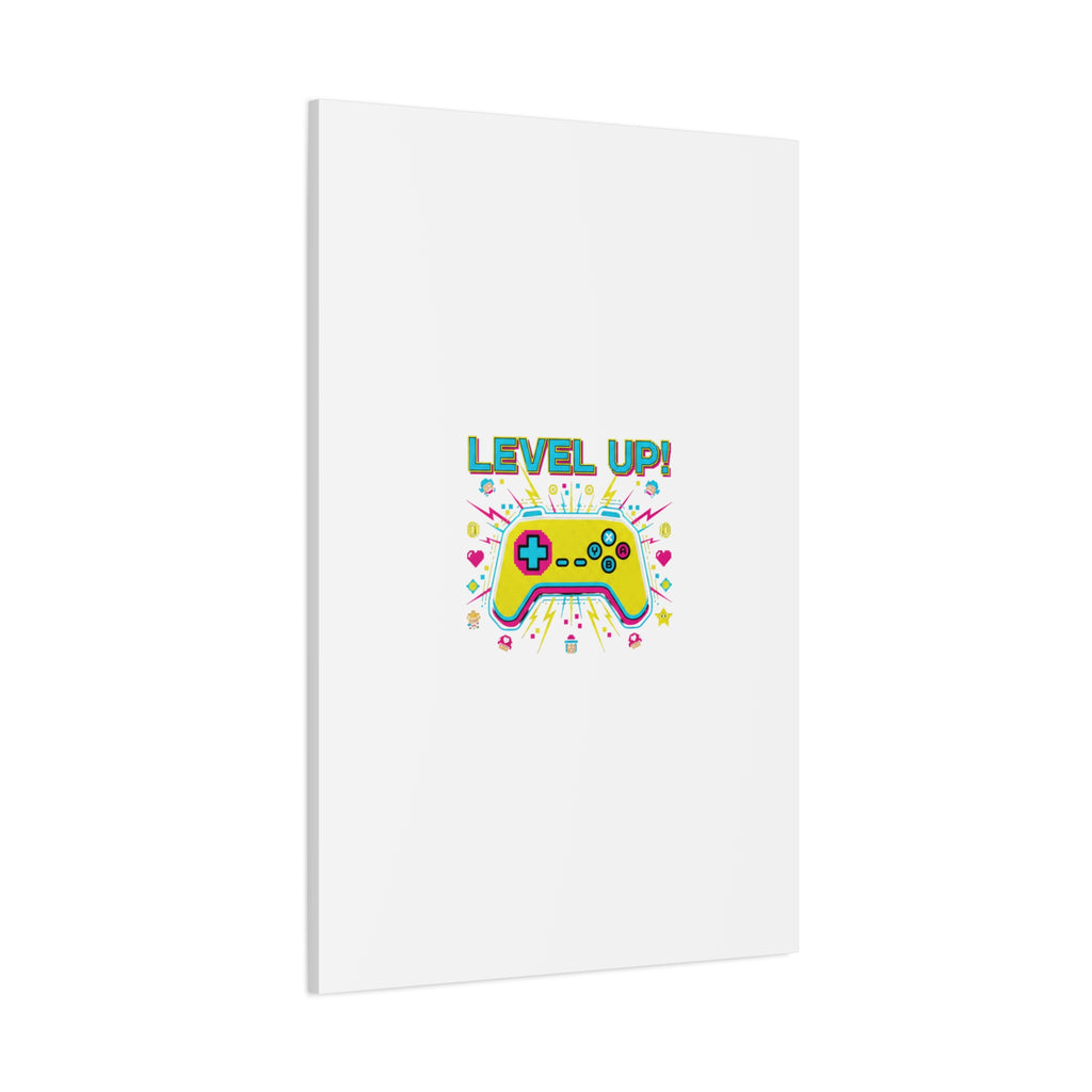 Level Up! Pixel Controller Canvas | Gaming Geek Culture, Retro Pixel Art