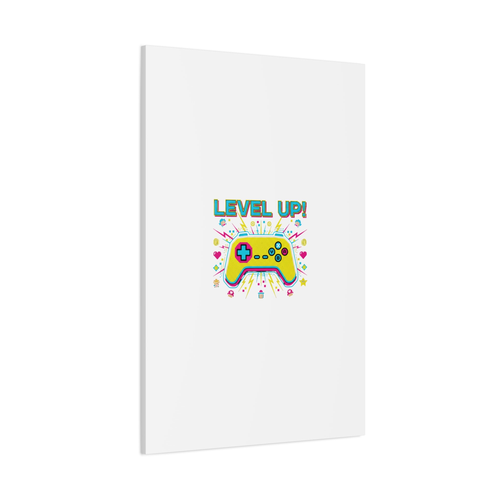 Level Up! Pixel Controller Canvas | Gaming Geek Culture, Retro Pixel Art