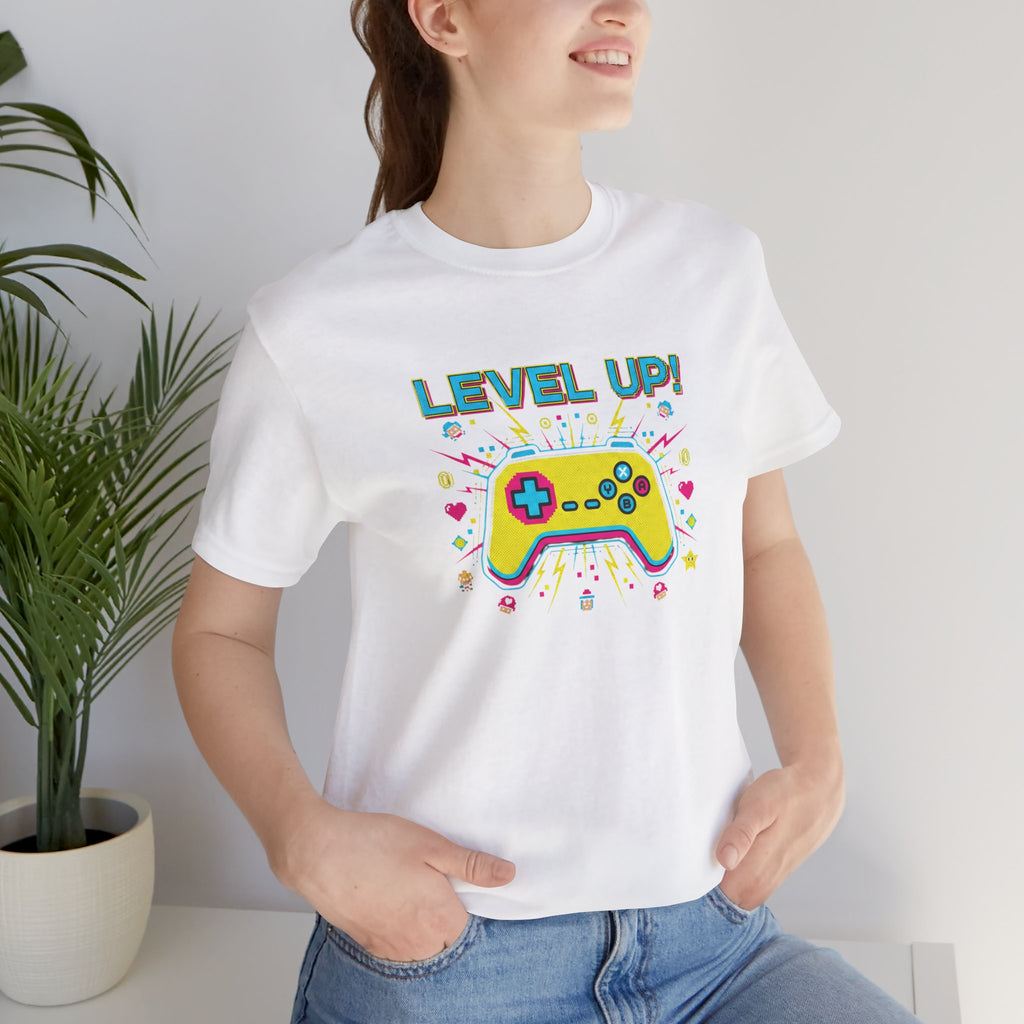 Pixel Art Controller Tee — "Level Up!" Retro Gamer T-Shirt