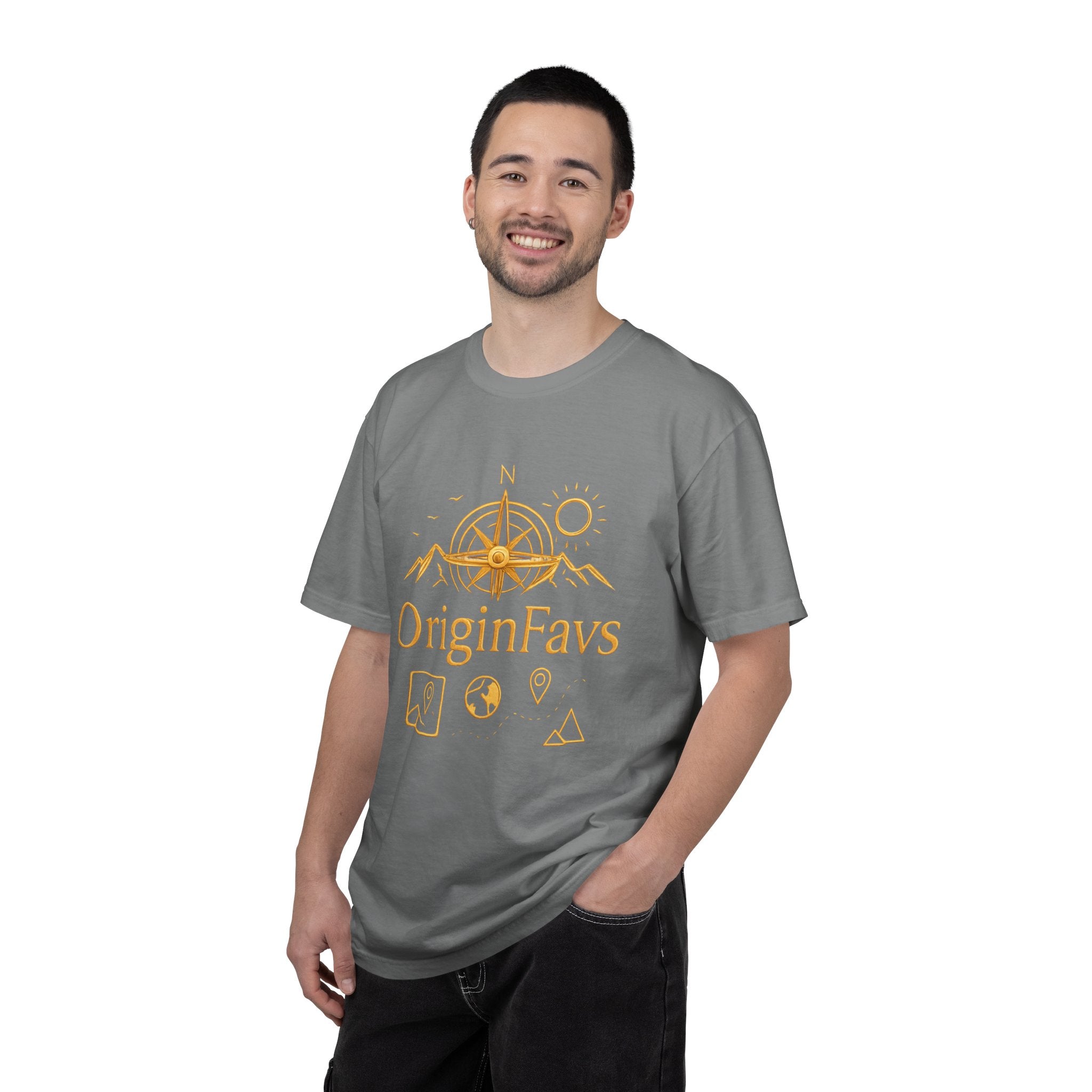OriginFavs Compass Graphic T-Shirt — Adventure Travel Tee