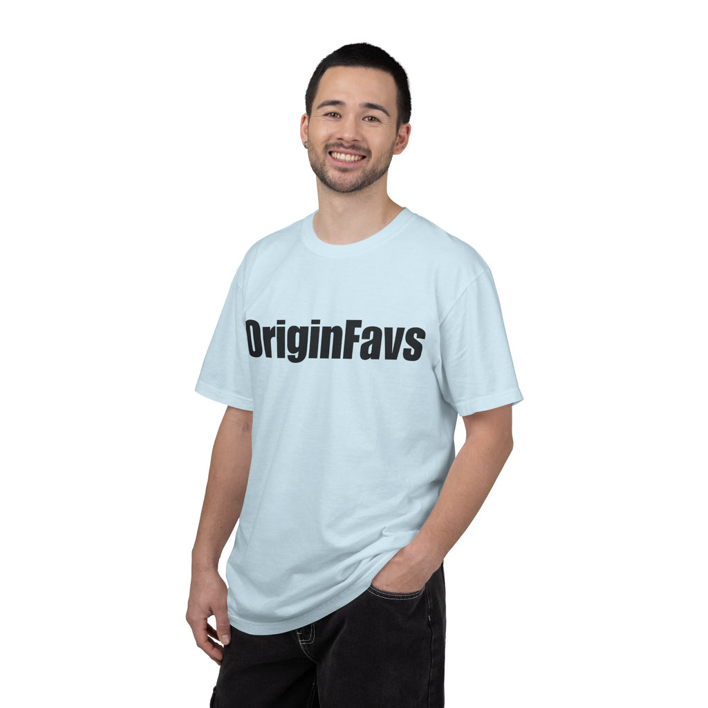 OriginFavs Logo T‑Shirt — Minimal Text Graphic Tee