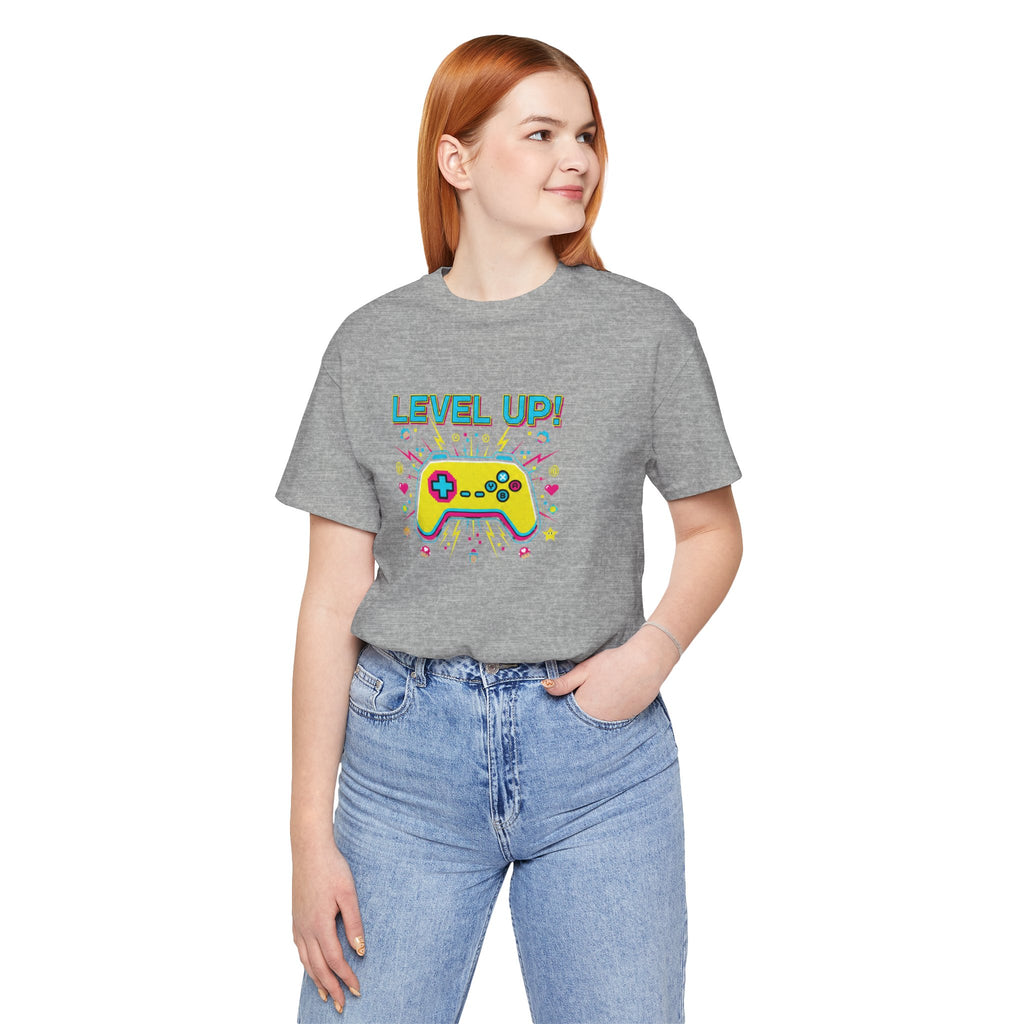 Pixel Art Controller Tee — "Level Up!" Retro Gamer T-Shirt