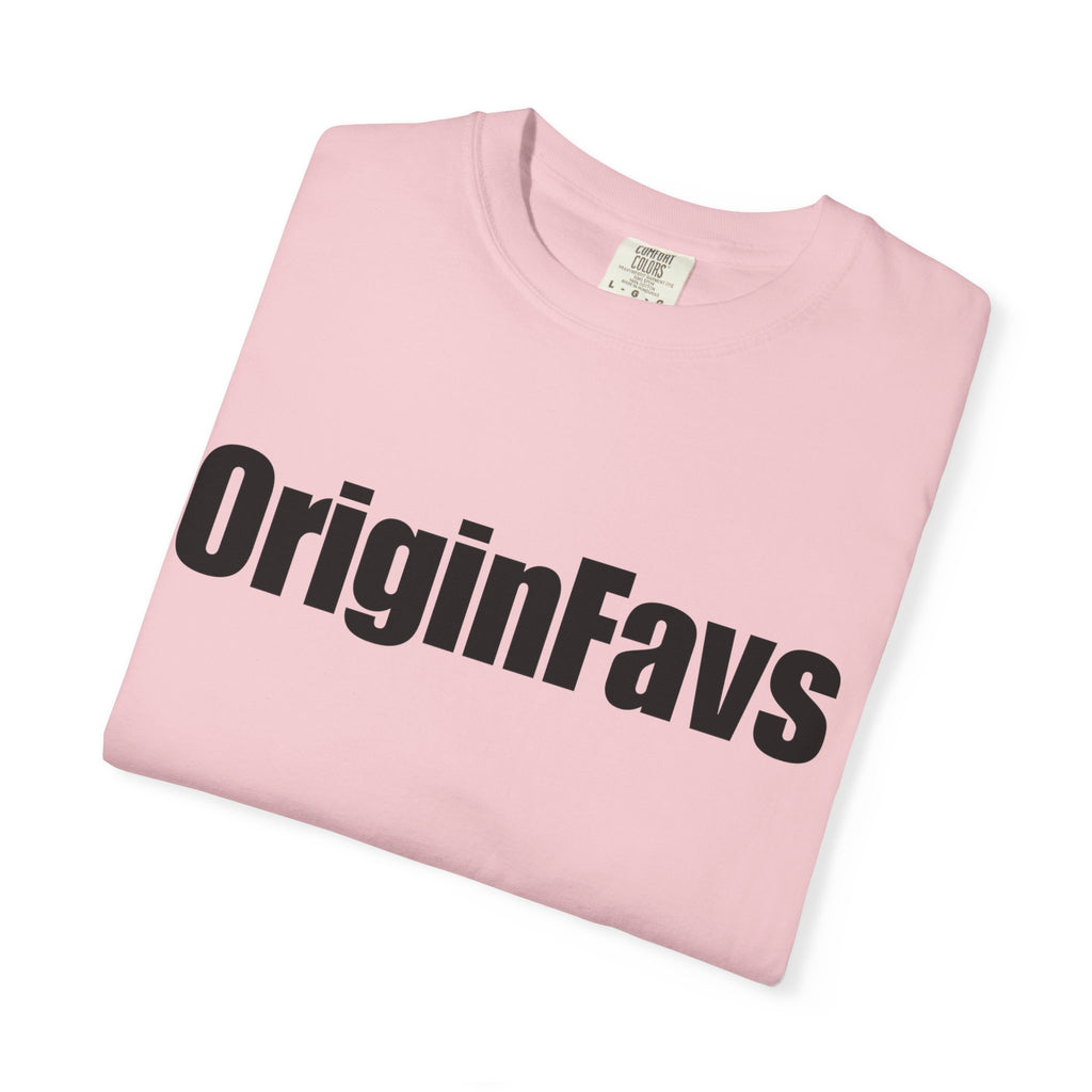 OriginFavs Logo T‑Shirt — Minimal Text Graphic Tee