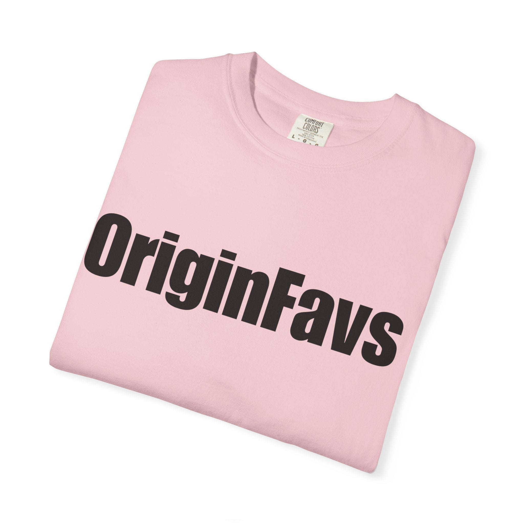 OriginFavs Logo T‑Shirt — Minimal Text Graphic Tee