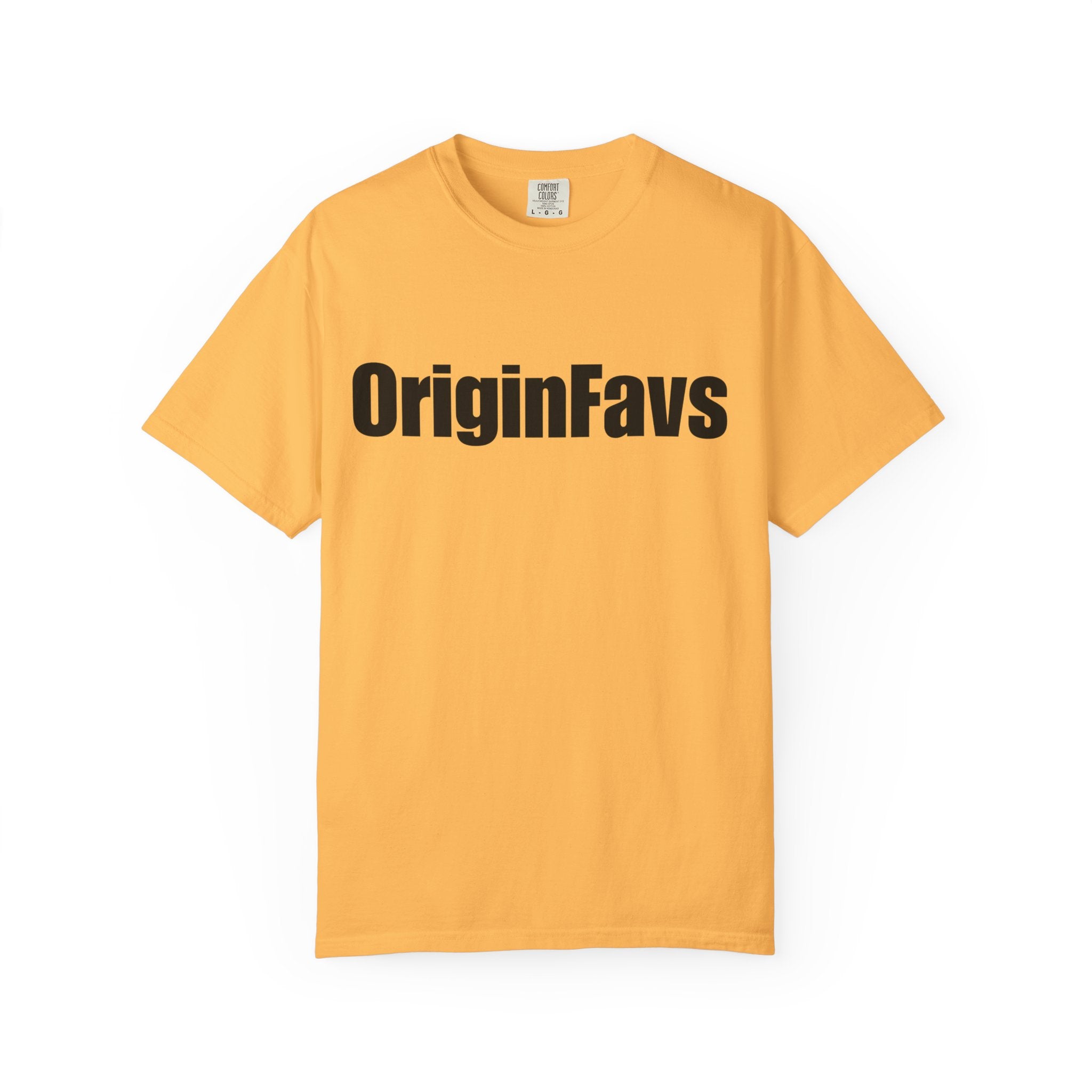 OriginFavs Logo T‑Shirt — Minimal Text Graphic Tee