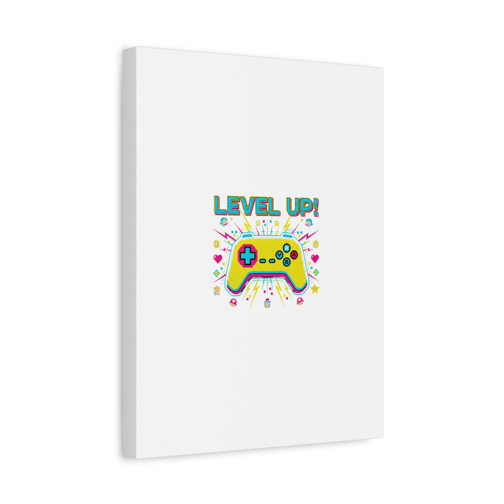 Level Up! Pixel Controller Canvas | Gaming Geek Culture, Retro Pixel Art