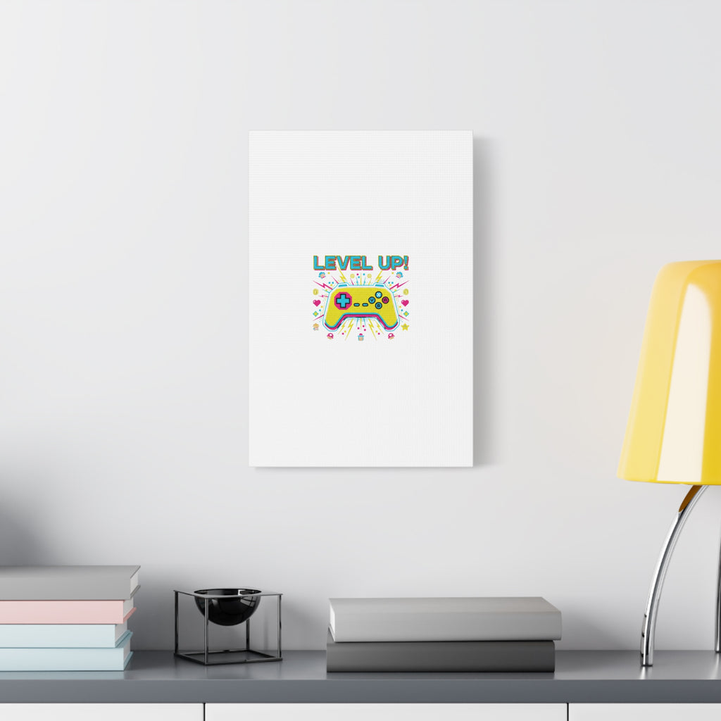 Level Up! Pixel Controller Canvas | Gaming Geek Culture, Retro Pixel Art