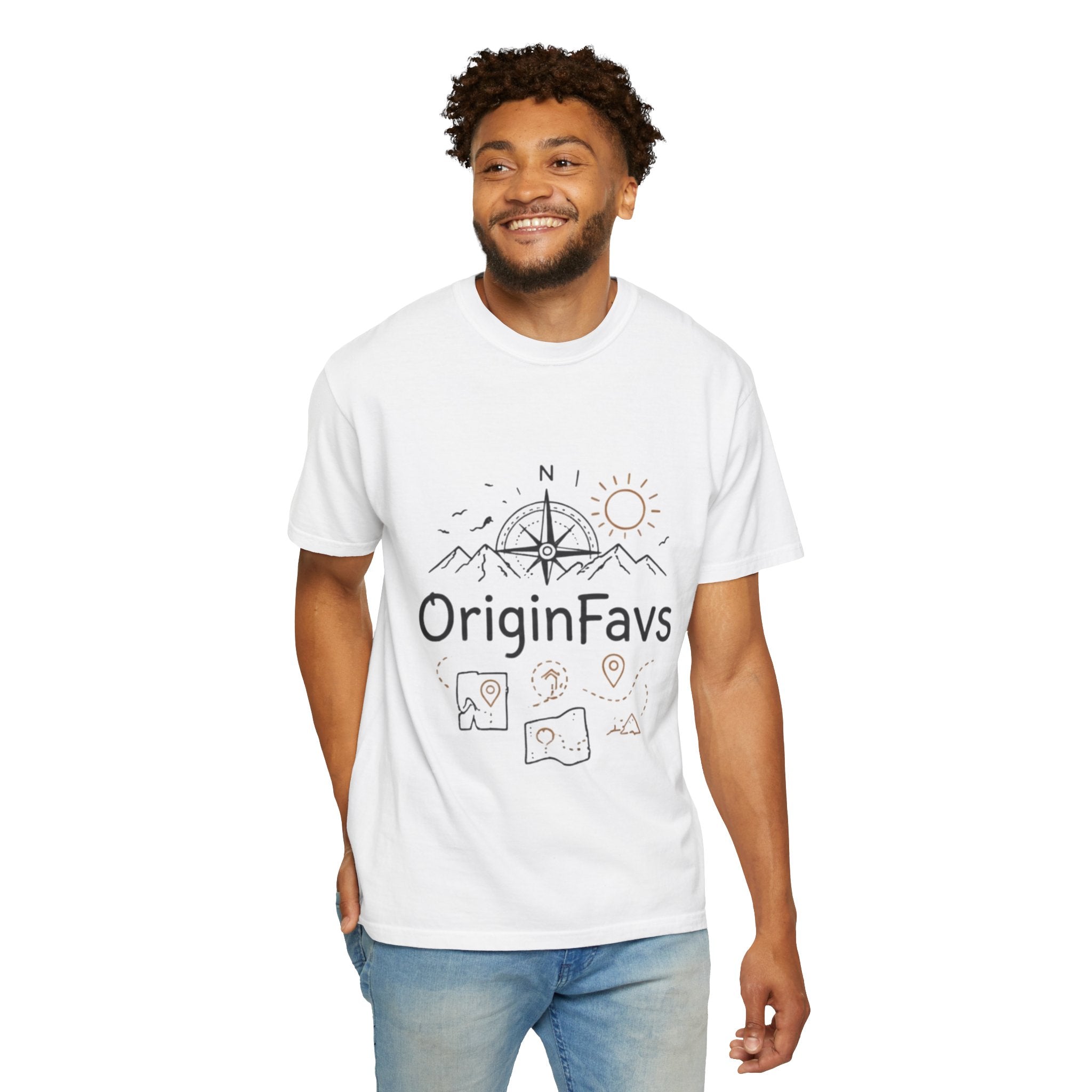Travel Compass T-Shirt — 'OriginFavs' Adventure Graphic Tee