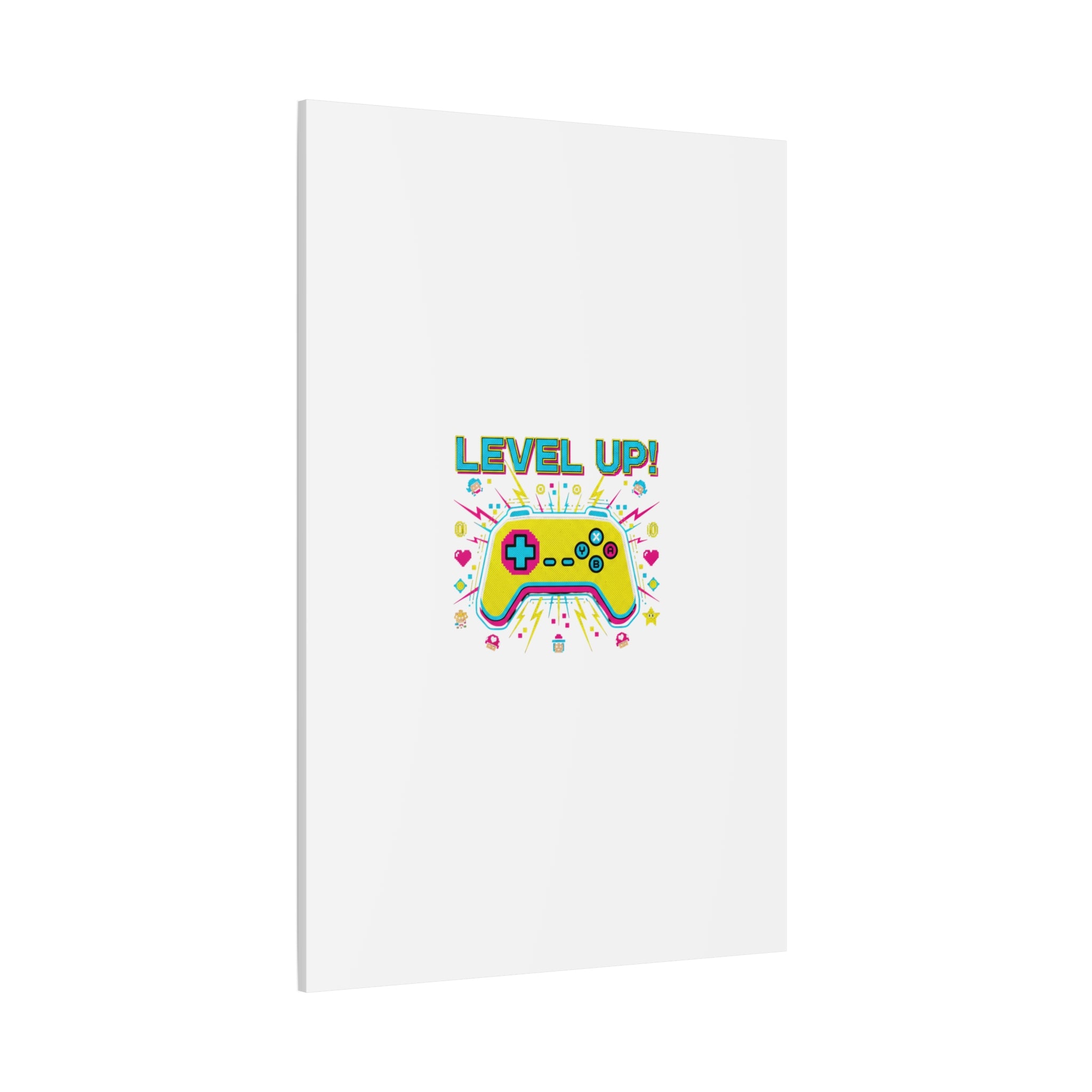 Level Up! Pixel Controller Canvas | Gaming Geek Culture, Retro Pixel Art