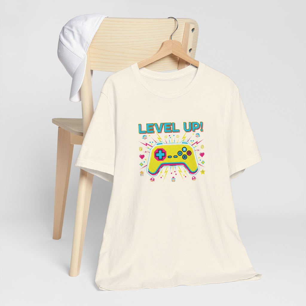 Pixel Art Controller Tee — "Level Up!" Retro Gamer T-Shirt
