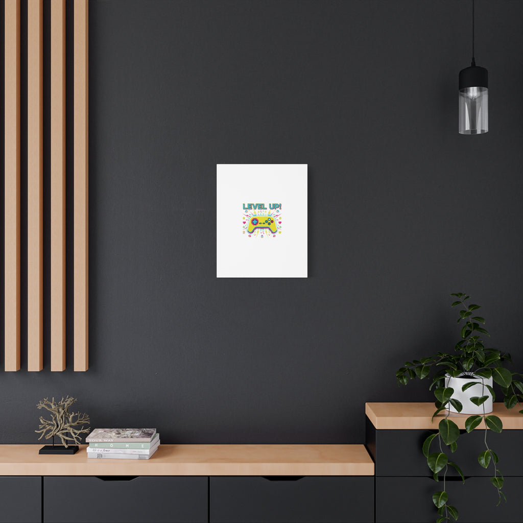 Level Up! Pixel Controller Canvas | Gaming Geek Culture, Retro Pixel Art