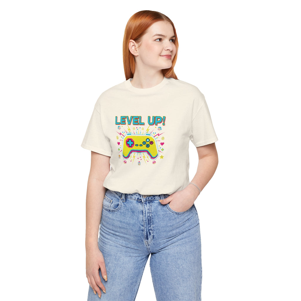 Pixel Art Controller Tee — "Level Up!" Retro Gamer T-Shirt