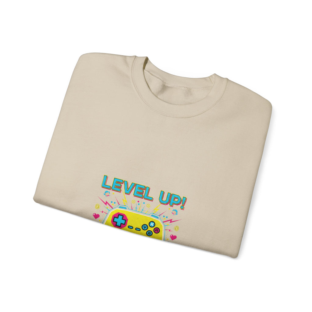 Level Up! Crewneck Sweatshirt | gamer shirt, pixel art design