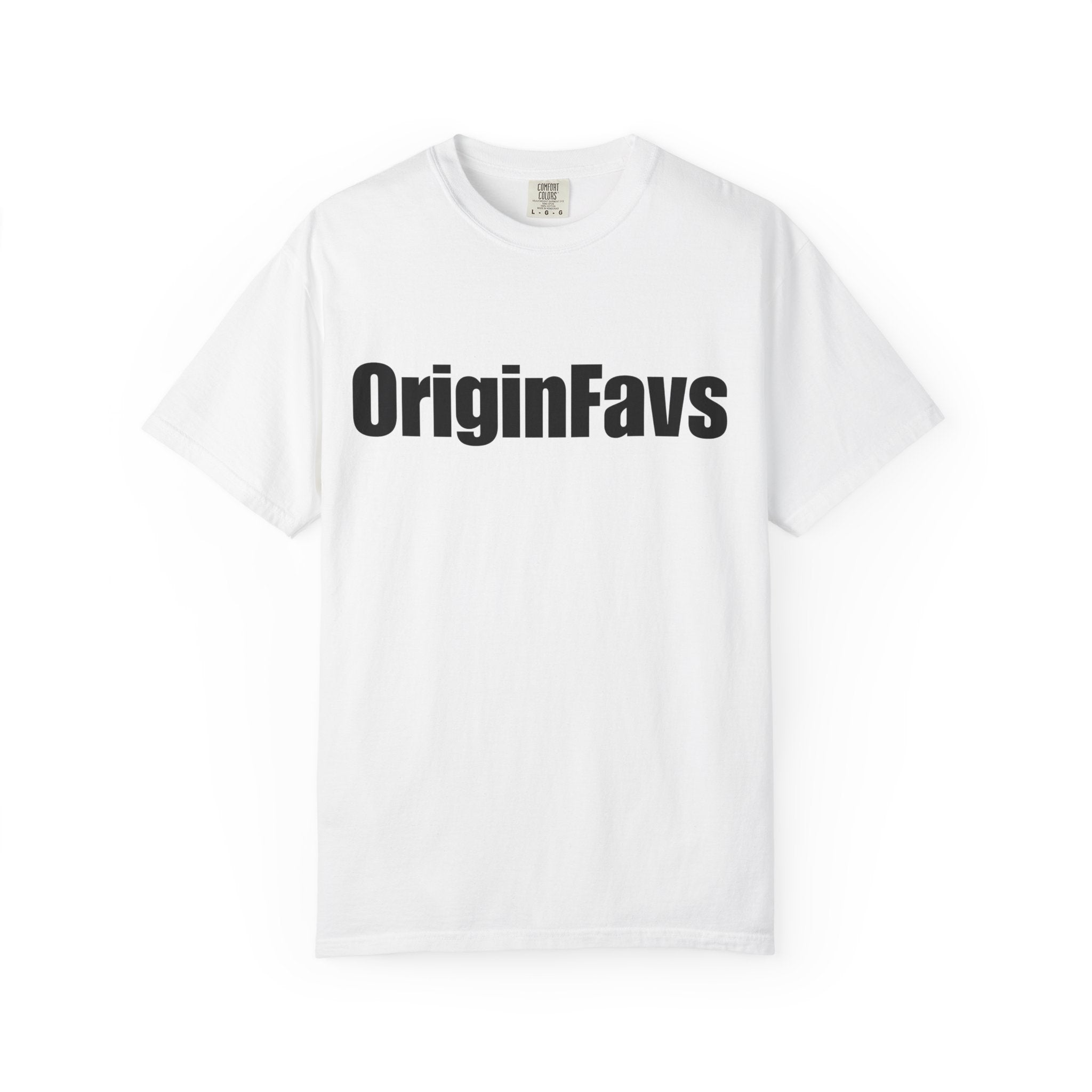 OriginFavs Logo T‑Shirt — Minimal Text Graphic Tee