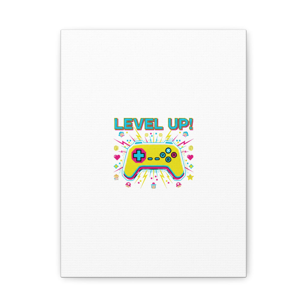 Level Up! Pixel Controller Canvas | Gaming Geek Culture, Retro Pixel Art
