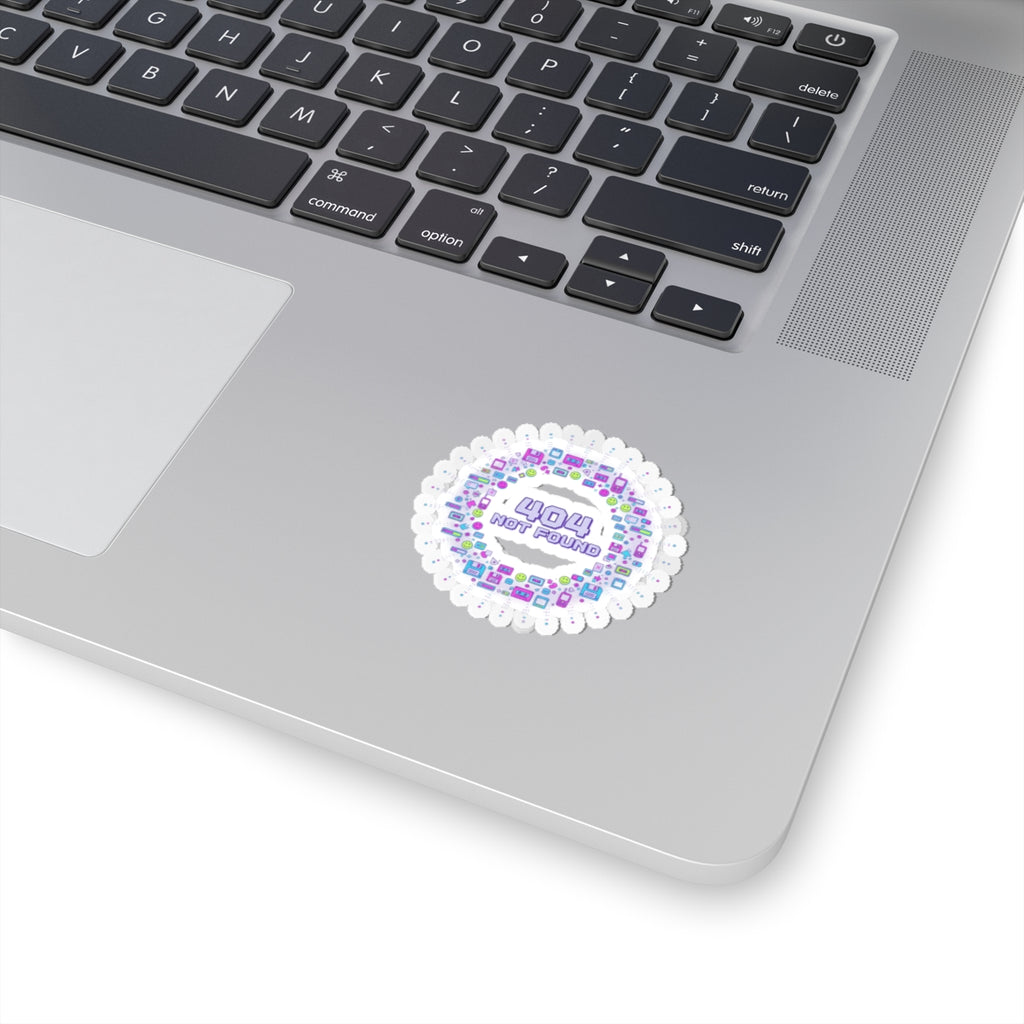 404 Not Found Pixel Ring Sticker | Y2K Retro Tech, virtual pet nostalgia
