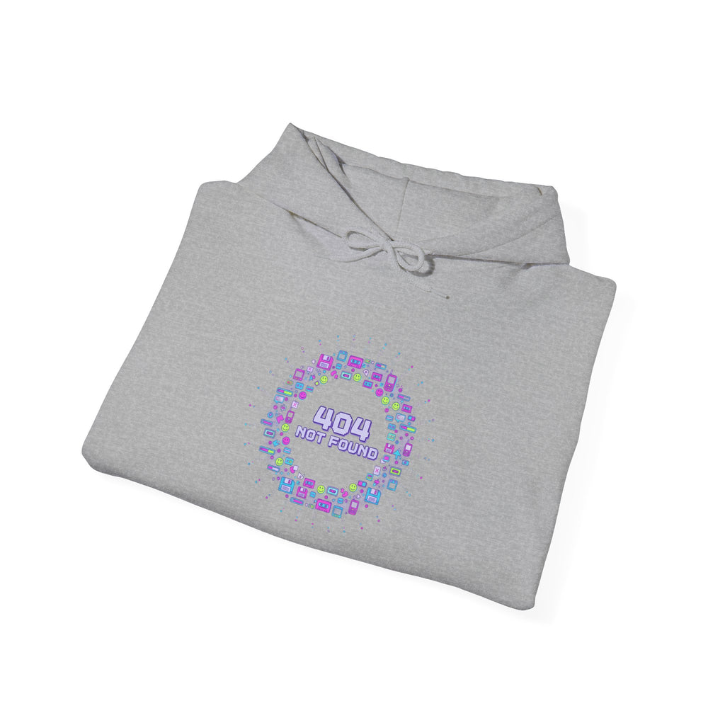 Pixel Popup '404 Friend Not Found' Hoodie | Y2K retro tech, virtual pet nostalgia