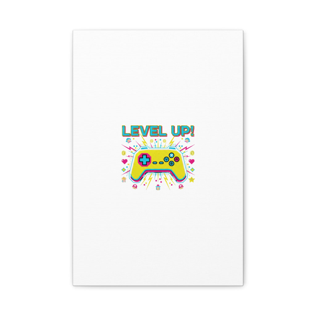 Level Up! Pixel Controller Canvas | Gaming Geek Culture, Retro Pixel Art