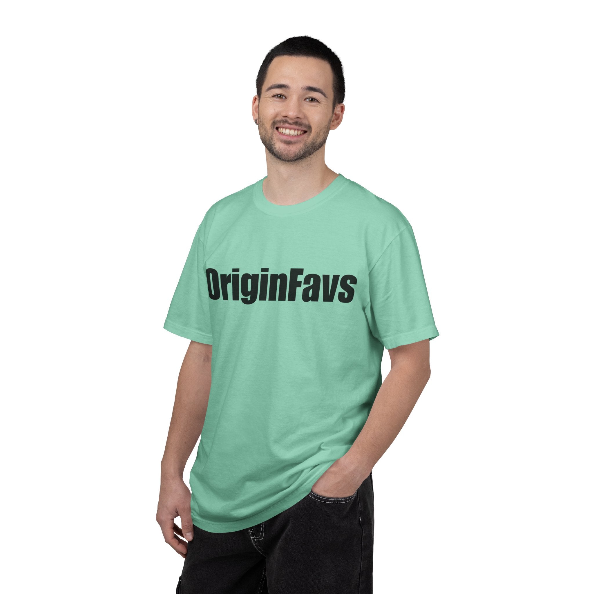 OriginFavs Logo T‑Shirt — Minimal Text Graphic Tee