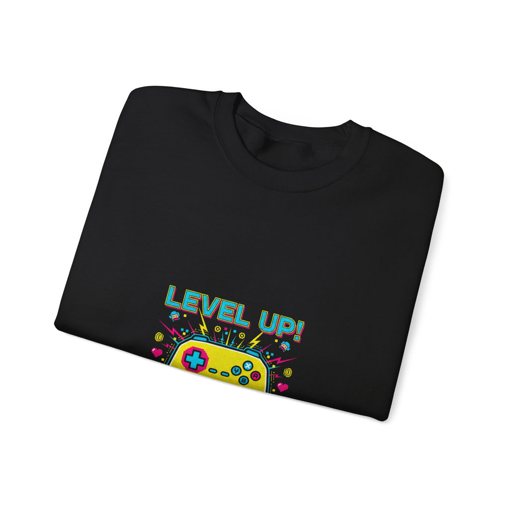 Level Up! Crewneck Sweatshirt | gamer shirt, pixel art design