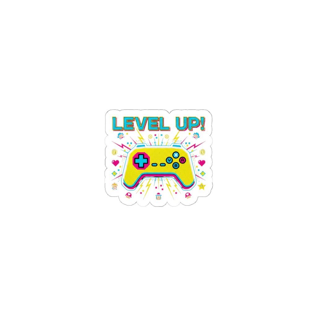 Level Up Controller Sticker | gaming pixel art, streamer merch