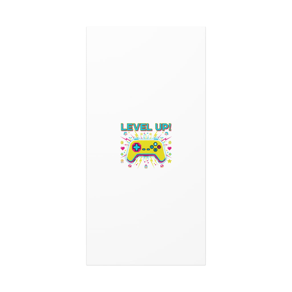 Level Up! Pixel Controller Canvas | Gaming Geek Culture, Retro Pixel Art