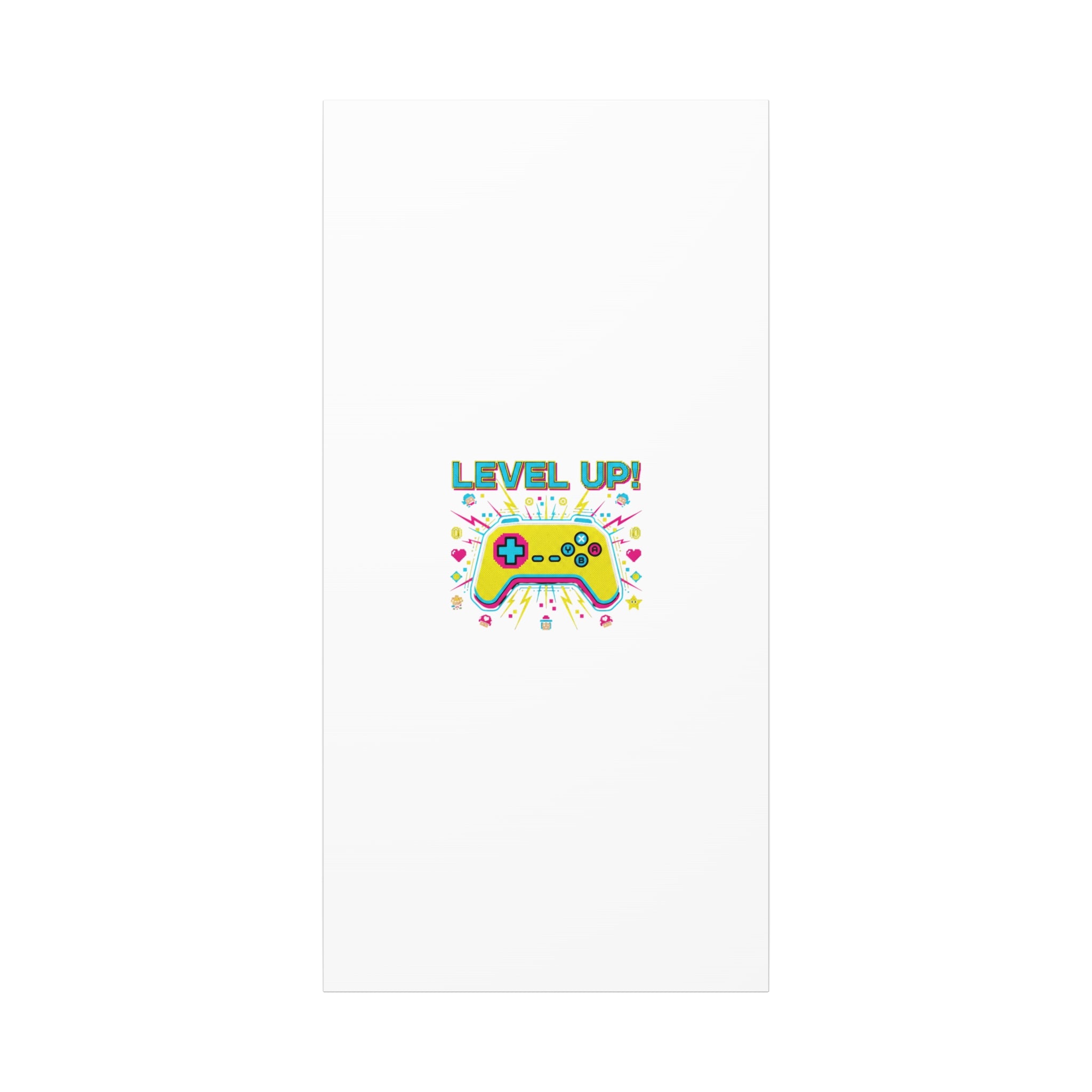 Level Up! Pixel Controller Canvas | Gaming Geek Culture, Retro Pixel Art