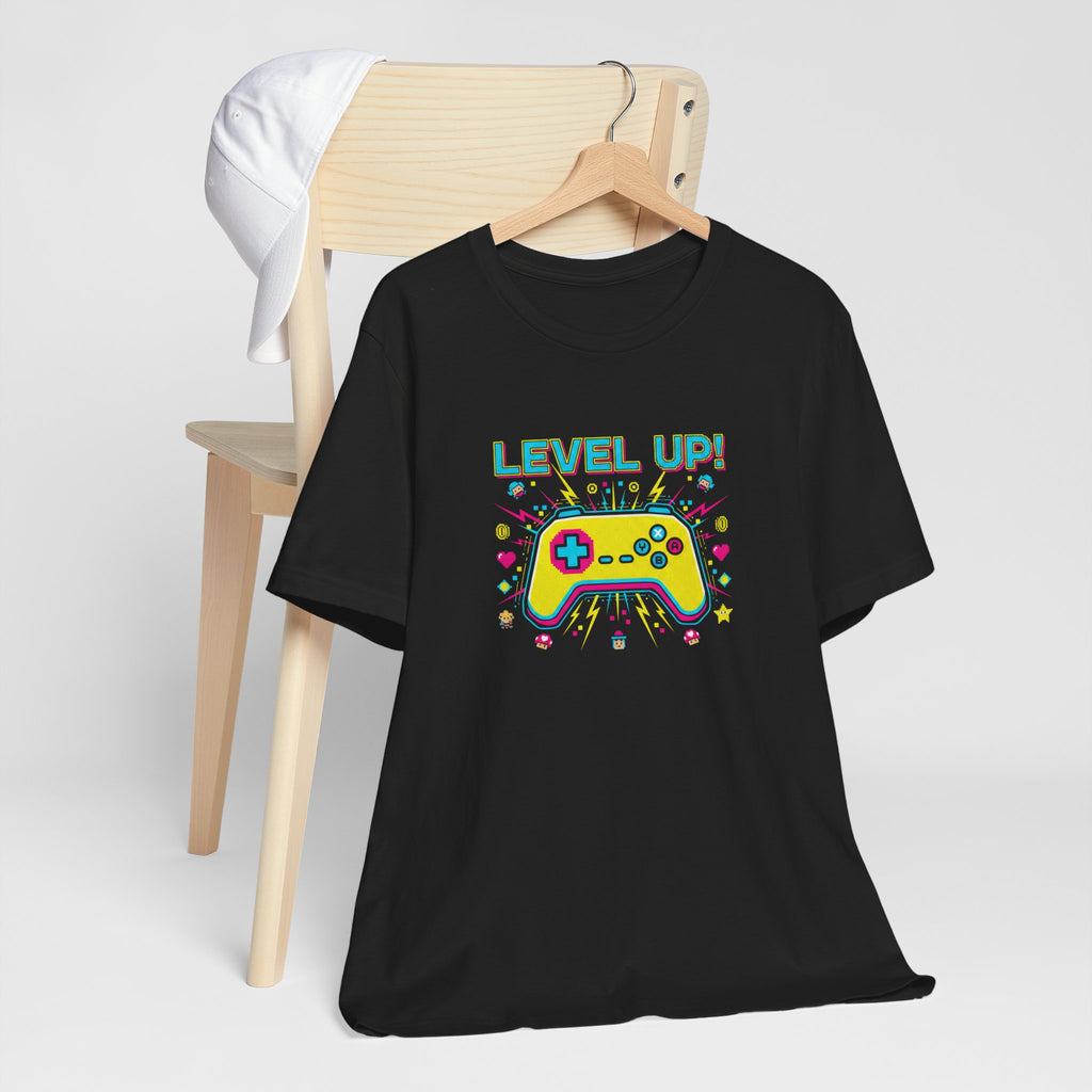 Pixel Art Controller Tee — "Level Up!" Retro Gamer T-Shirt