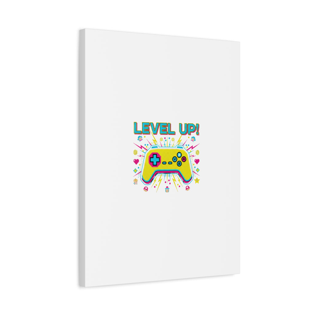 Level Up! Pixel Controller Canvas | Gaming Geek Culture, Retro Pixel Art