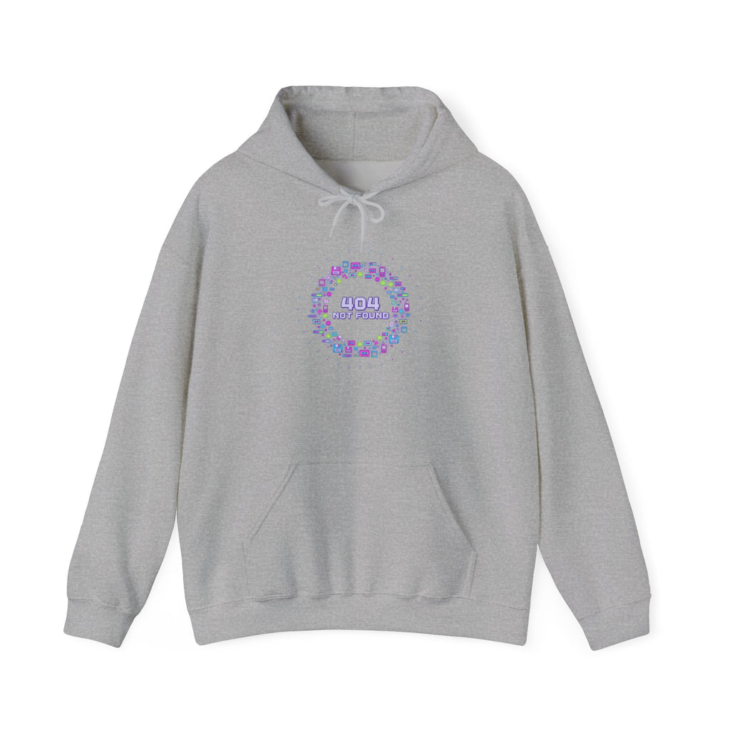 Pixel Popup '404 Friend Not Found' Hoodie | Y2K retro tech, virtual pet nostalgia