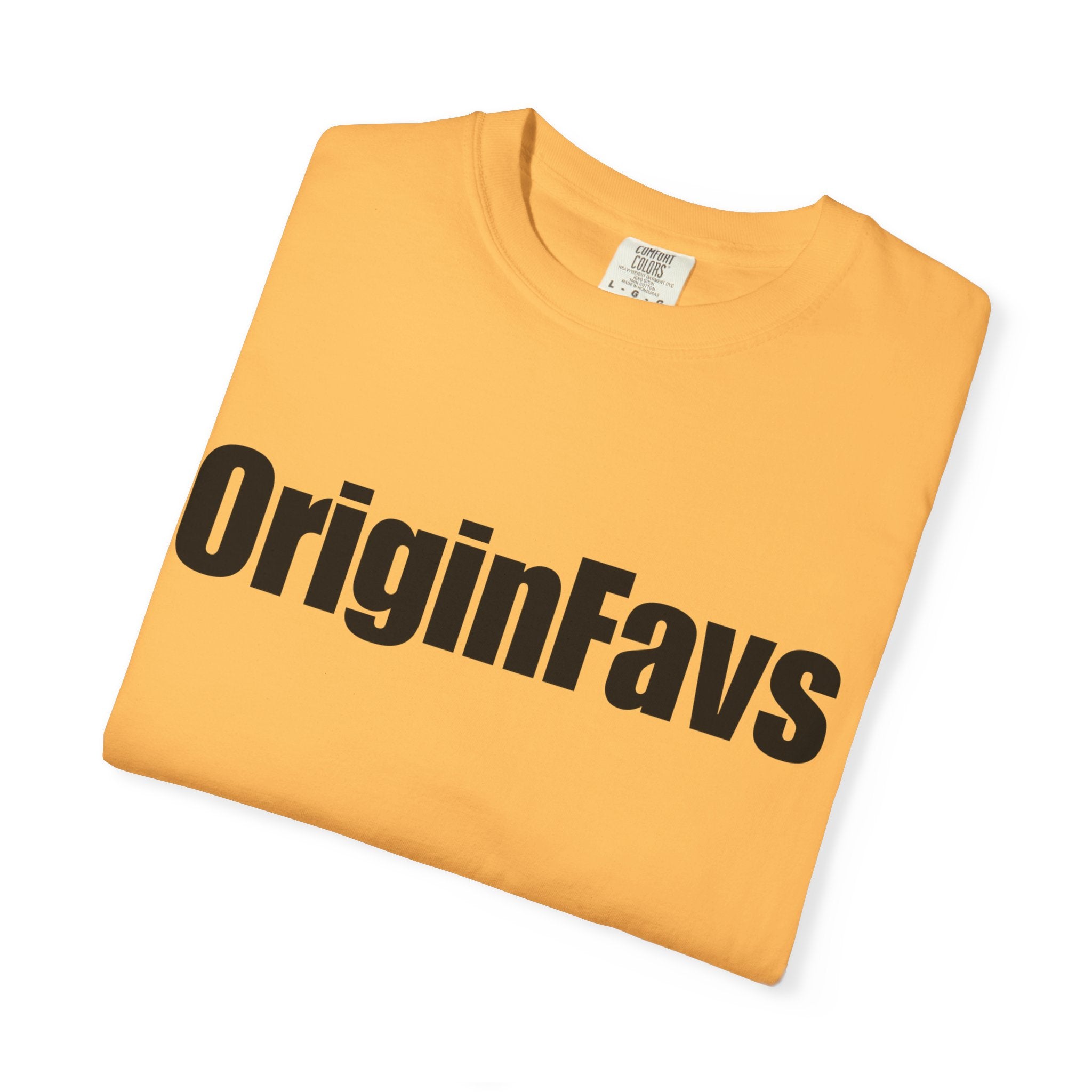 OriginFavs Logo T‑Shirt — Minimal Text Graphic Tee