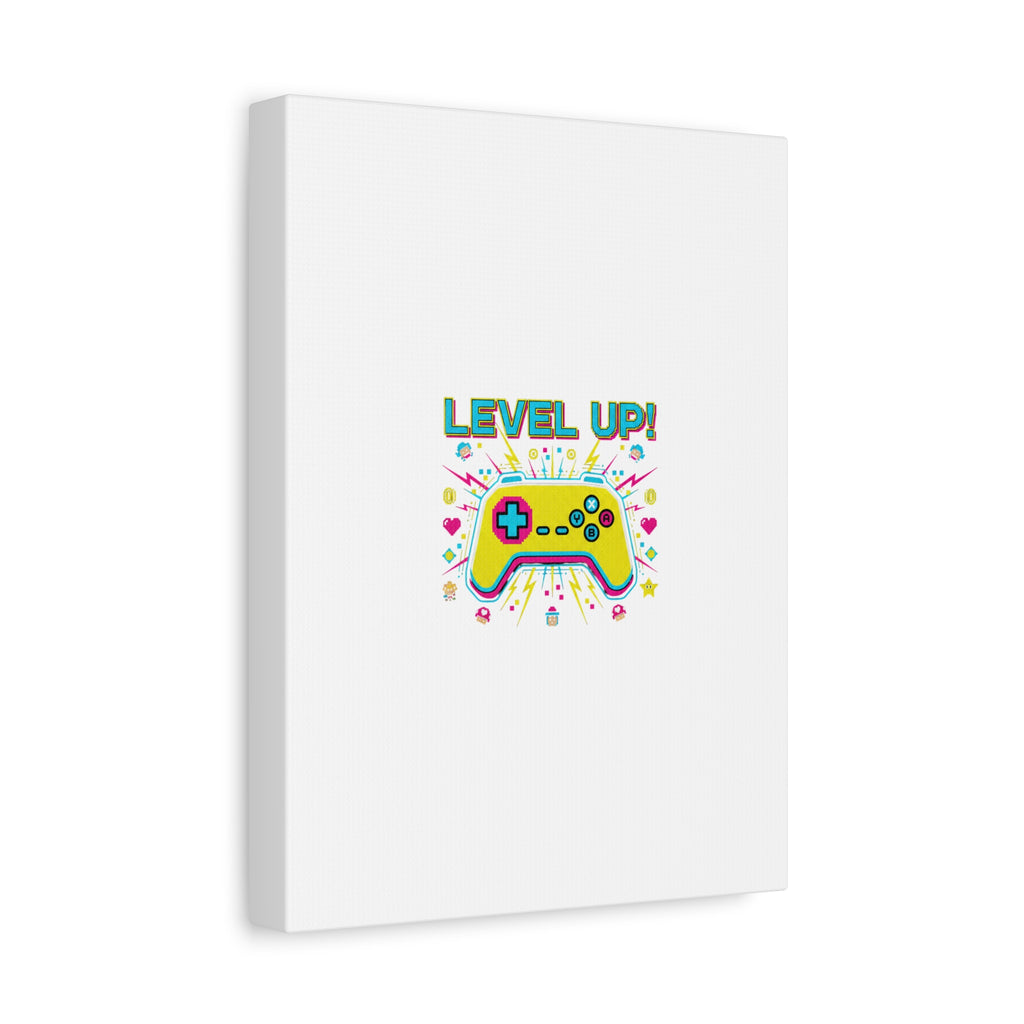 Level Up! Pixel Controller Canvas | Gaming Geek Culture, Retro Pixel Art