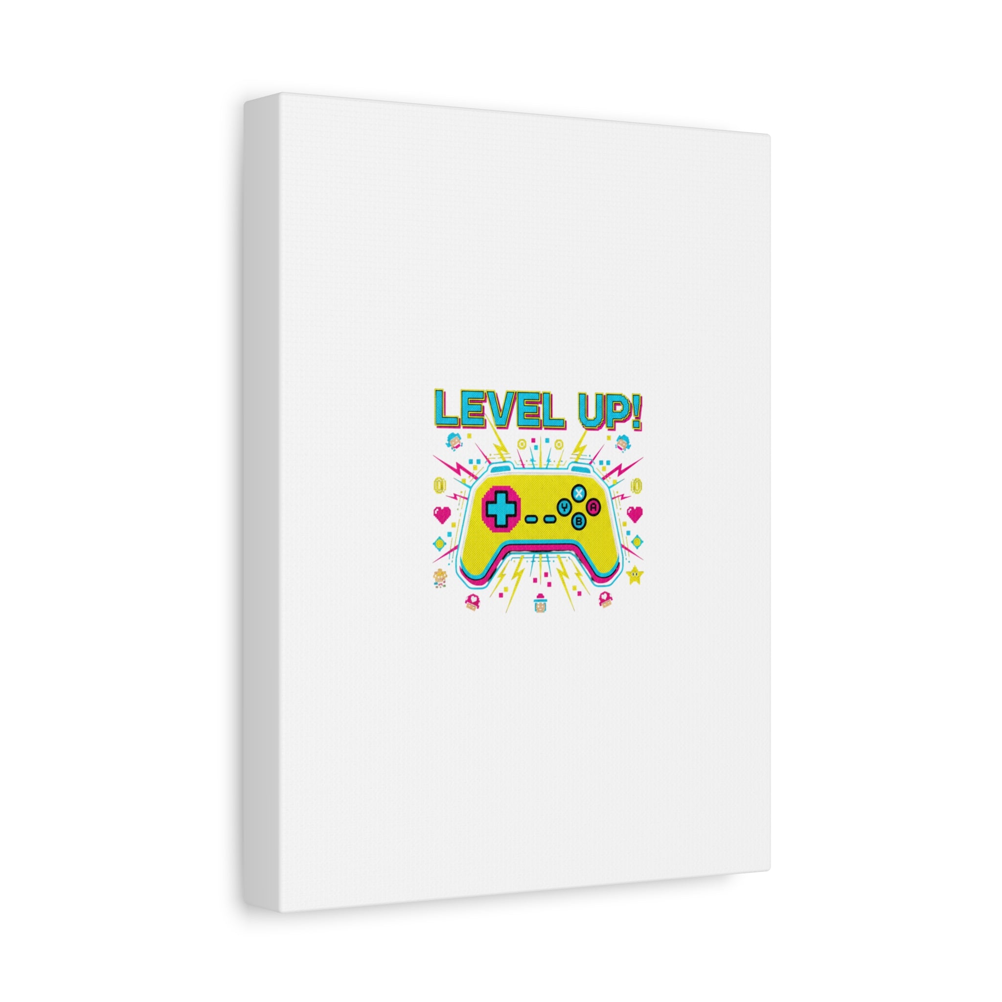 Level Up! Pixel Controller Canvas | Gaming Geek Culture, Retro Pixel Art