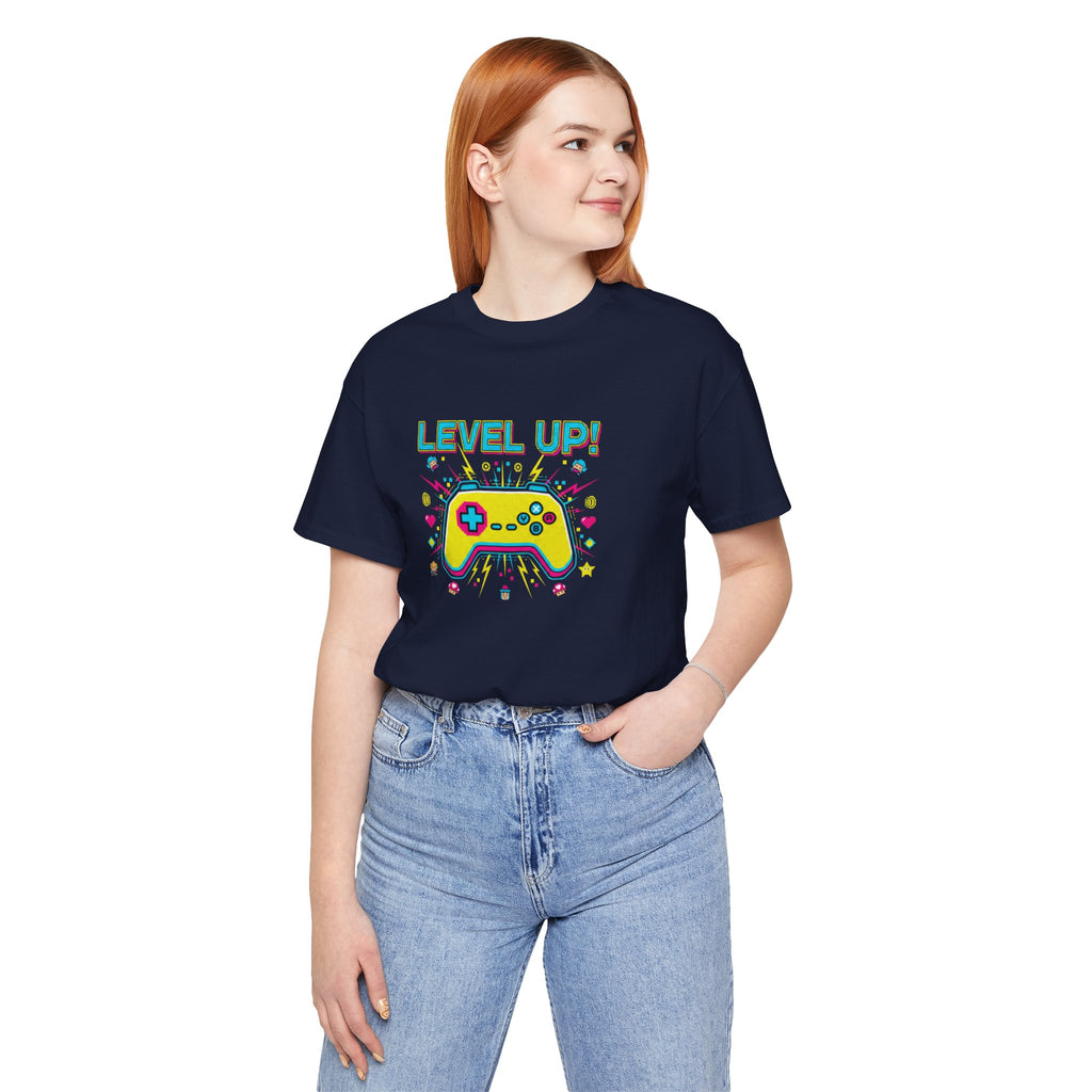 Pixel Art Controller Tee — "Level Up!" Retro Gamer T-Shirt