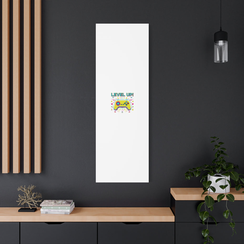 Level Up! Pixel Controller Canvas | Gaming Geek Culture, Retro Pixel Art