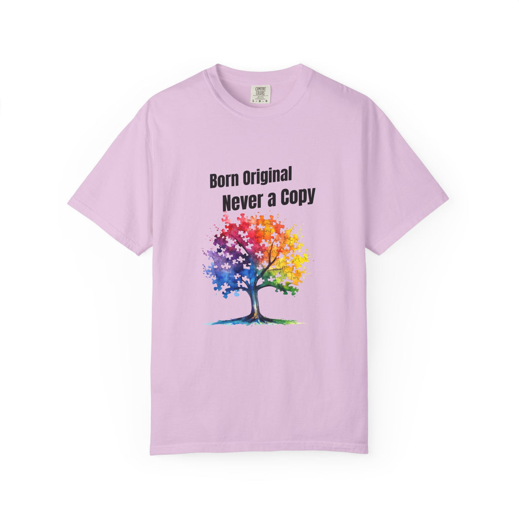 Born Original Never a Copy T-Shirt — Rainbow Tree Graphic Tee