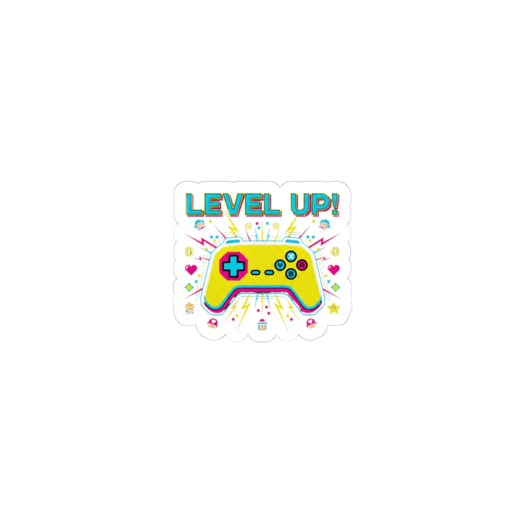 Level Up Controller Sticker | gaming pixel art, streamer merch