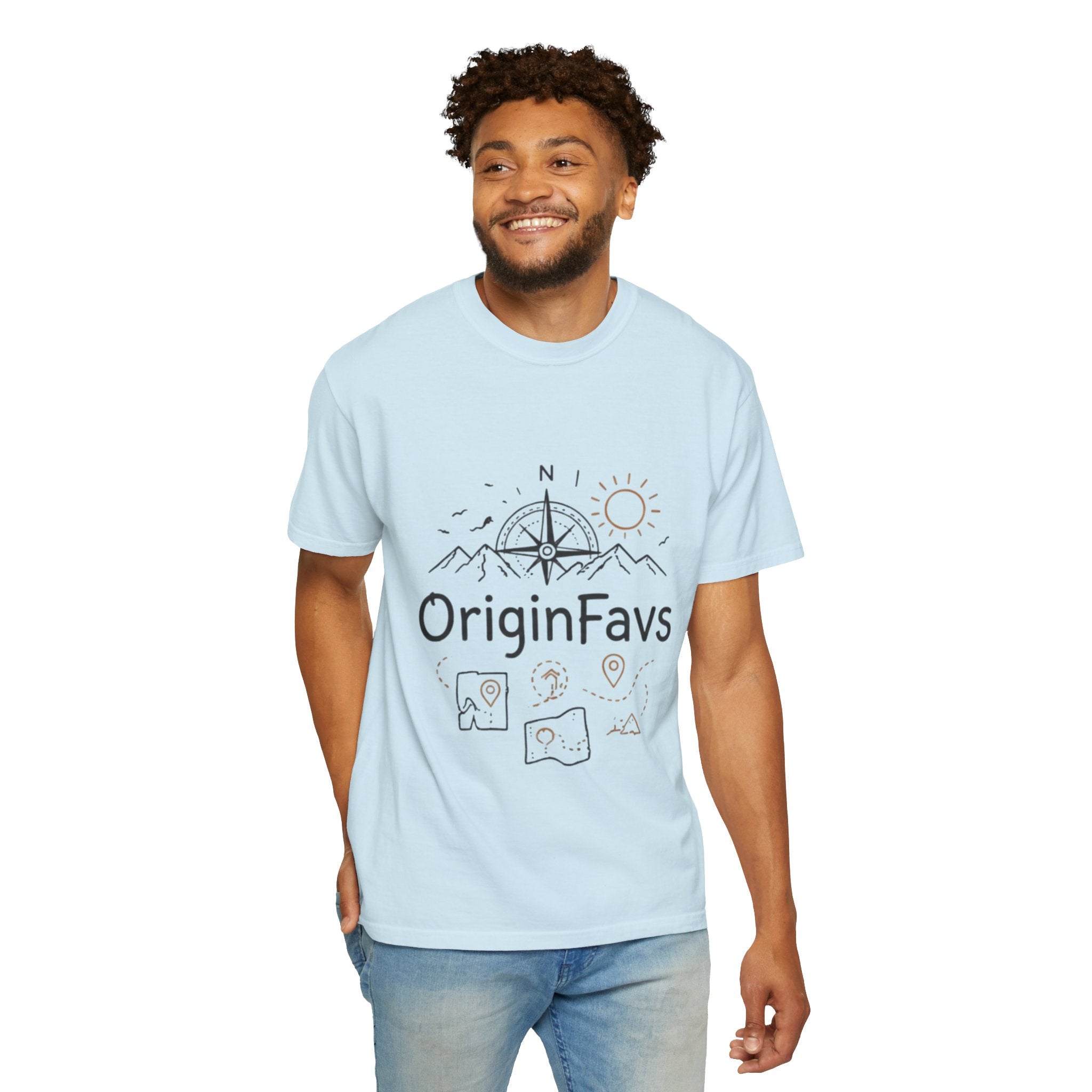 Travel Compass T-Shirt — 'OriginFavs' Adventure Graphic Tee