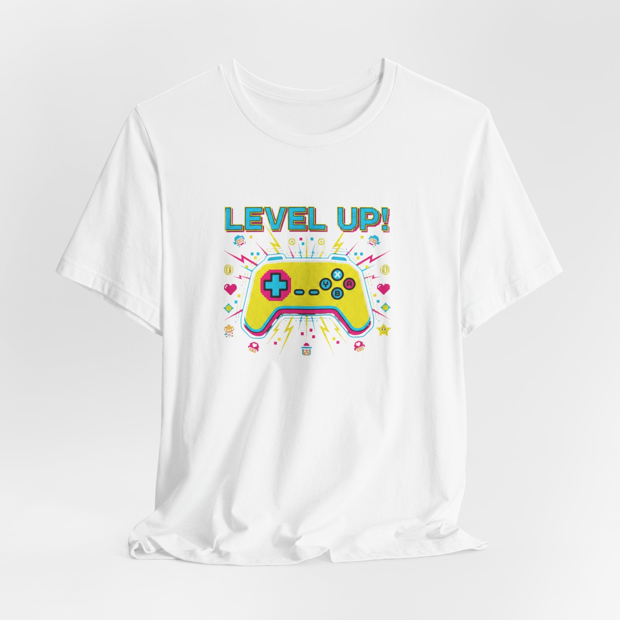 Pixel Art Controller Tee — "Level Up!" Retro Gamer T-Shirt